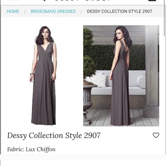 ‘Dessy Collection’ Bridesmaid Dress, Dark Gray - Picture 7 of 7